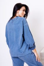 Bluza dekatyzowana bufiasty rękaw – Jeans, UNI