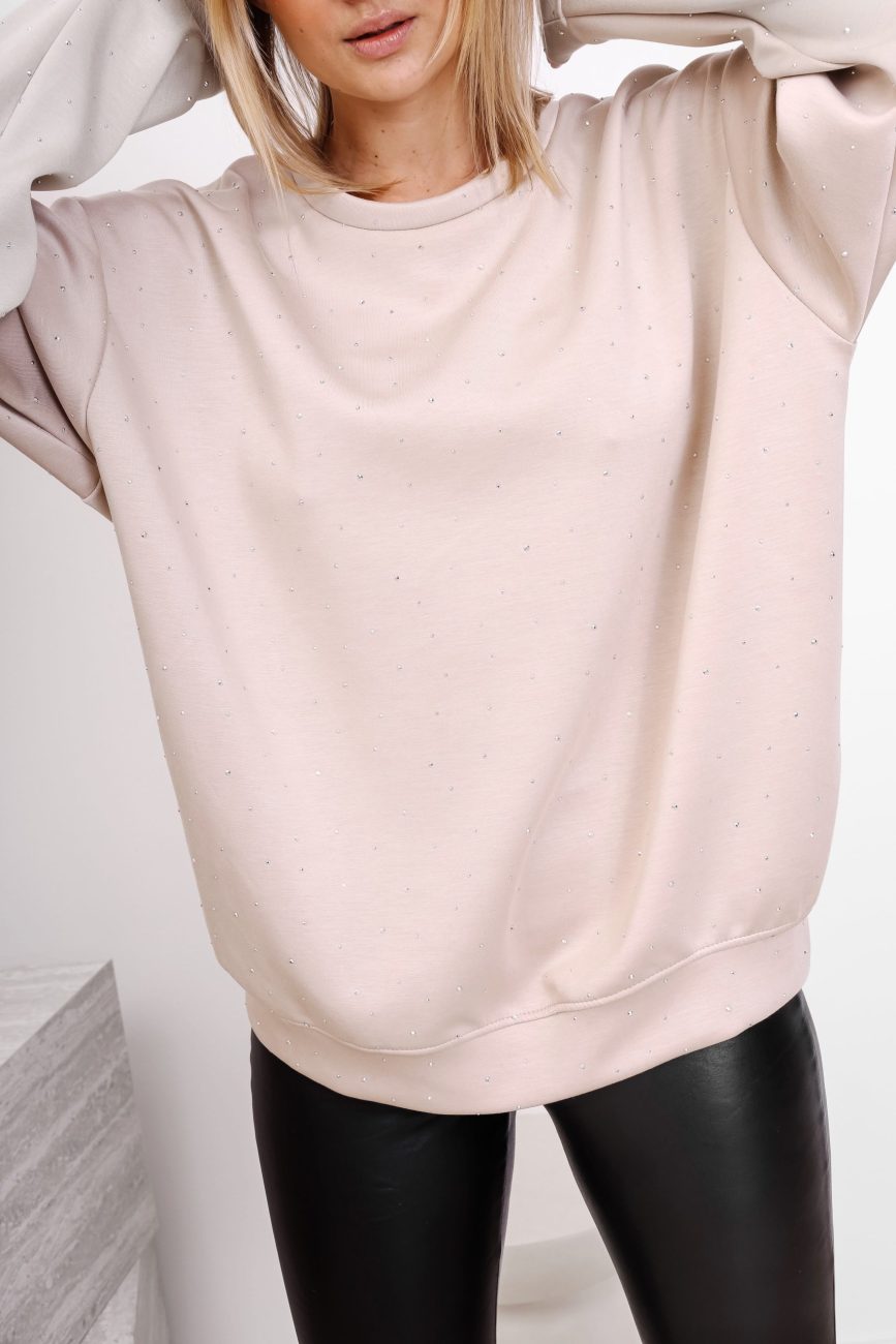 Bluza długa drobne diamenciki