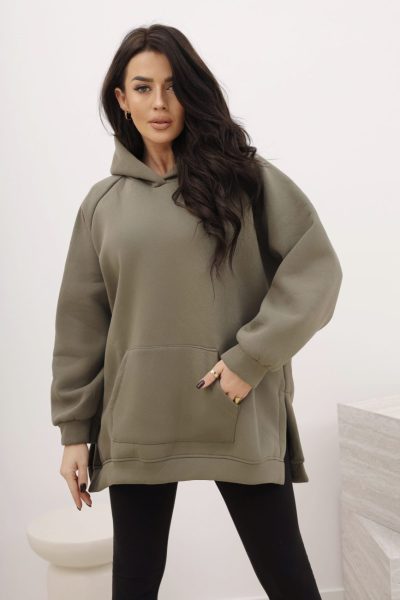 Bluza kangurka na meszku – Oliwka, UNI