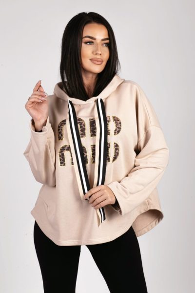 Bluza kaptur mio mio – Beż, UNI
