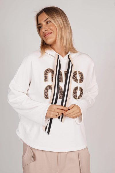 Bluza kaptur mio mio – Ecru, UNI