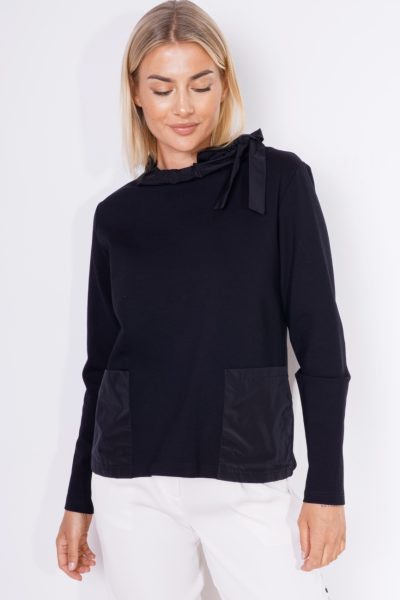 Bluza ortalionowe wstawki – Czarny, L