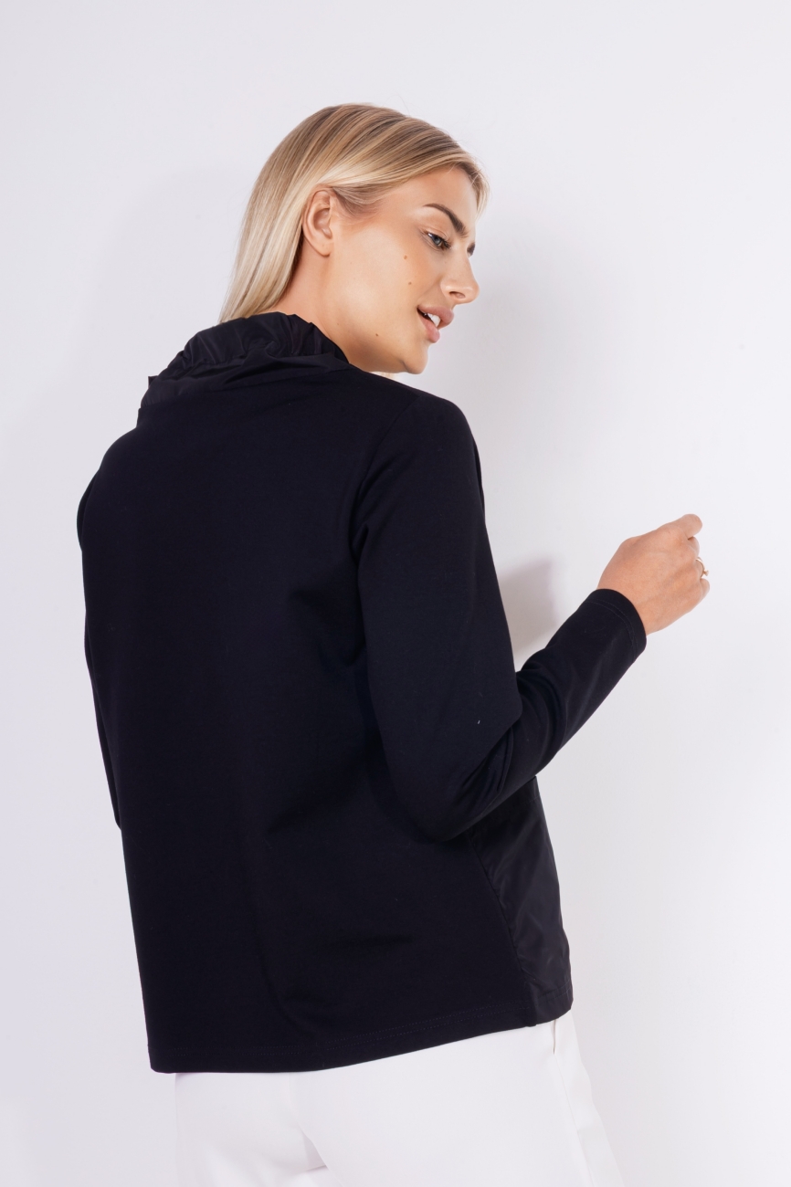 Bluza ortalionowe wstawki – Czarny, S
