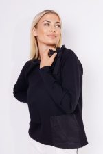Bluza ortalionowe wstawki – Czarny, S