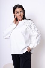 Bluza ramię dżety – Biały, UNI