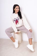 Bluza serce kokardka – Ecru, UNI