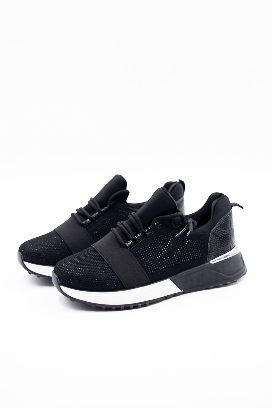 Buty sneakersy diamenciki – Czarny, 36