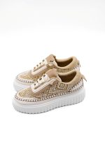 Buty sneakersy złote wzory
