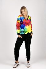 Dres welur kwiaty