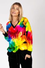 Dres welur kwiaty