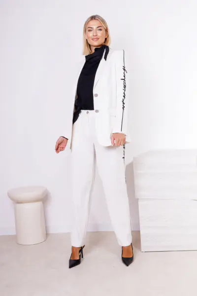Marynarka haft Armani – Ecru, 4
