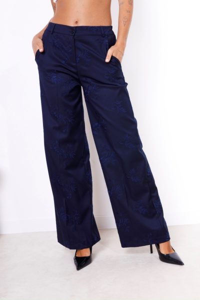 Spodnie haft RISSKIO – Granat, L
