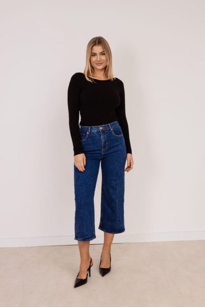 Spodnie jeans 7/8 – Niebieski, M
