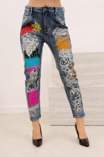 Spodnie jeans grafiti