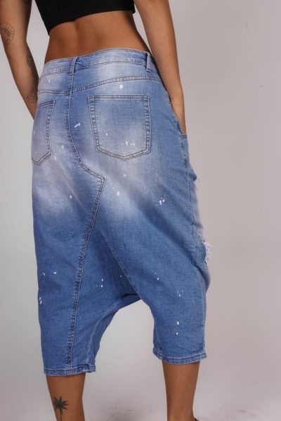 Spodnie jeans łatki przetarcia – Jeans, S