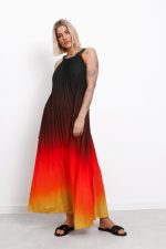 Sukienka maxi ombre