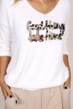 Sweter alpaka Good things take time