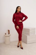 Sweter dzianina golf krótszy przód