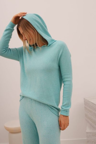 Sweter dzianina kaptur