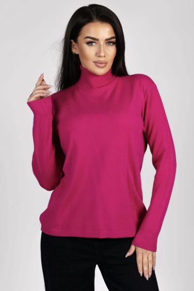 Sweter golf brokat – Fuksja, UNI
