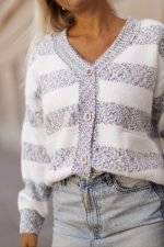 Sweter guziki pasy – UNI, Grafit