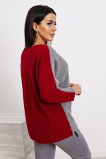 Sweter kaszmir dwukolorowy