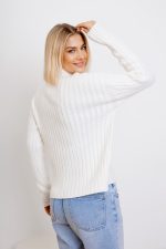 Sweter warkoczyki – Biały, UNI