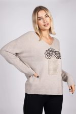 Sweter wazon kwiaty