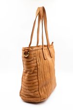 Torba pionowe paski – Camelowy, Duży