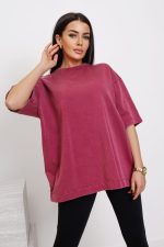 T-shirt dekatyzowany oversize