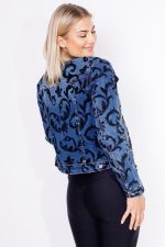 Katana jeans ornamenty – Czarny, S
