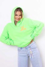 Bluza kaptur Out Of Office – Limonka neon, UNI