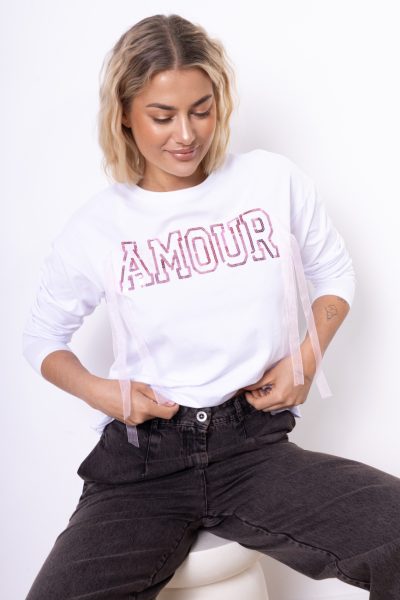 Bluzka Amour – Różowy, UNI