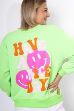 Bluza emotki Have A Nice Day – Limonka neon, UNI