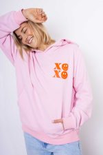 Bluza kaptur emotki XoXo – Puder, UNI