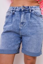Spodenki jeans podwijane – Niebieski, XS