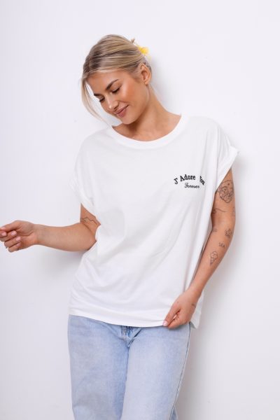T-shirt J’Adore You – Czarny, UNI