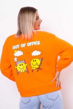 Bluza emotki Out Of Office – Pomarańcz neon, UNI