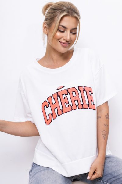 Bluzka Cherie – Biały/Neon, UNI
