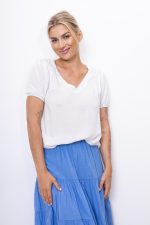 Bluzka Magic brokat – Biały, S/M