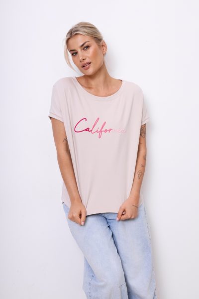T-shirt California ombre – Beż, UNI