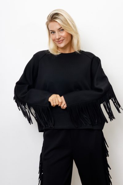 Bluza frędzle – Czarny, UNI