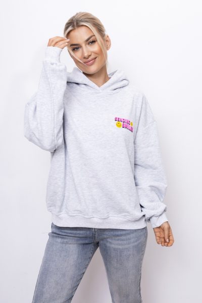 Bluza kaptur Sending Smiles – Szary, UNI