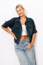 Katana jeans klasyk kolor – Butelkowy, UNI