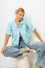 Katana jeans klasyk kolor – Miętowy, UNI