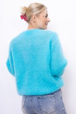 Sweter kid moher lato – Miętowy, UNI