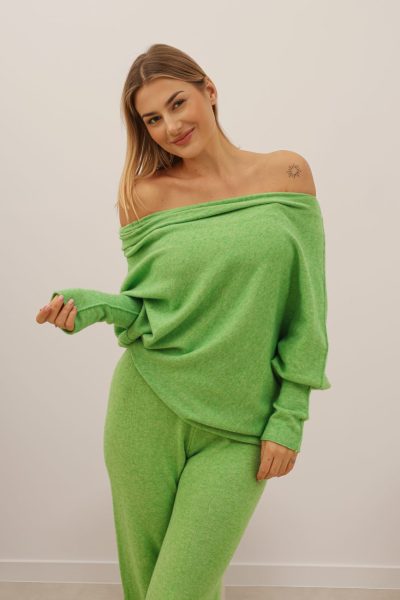 Sweter krzywy – Zielony, UNI