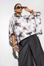 Damska bluzka kimono Bow - obrazek 3