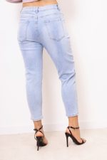 Spodnie jeasn mom fit klasyczne – Niebieski, S
