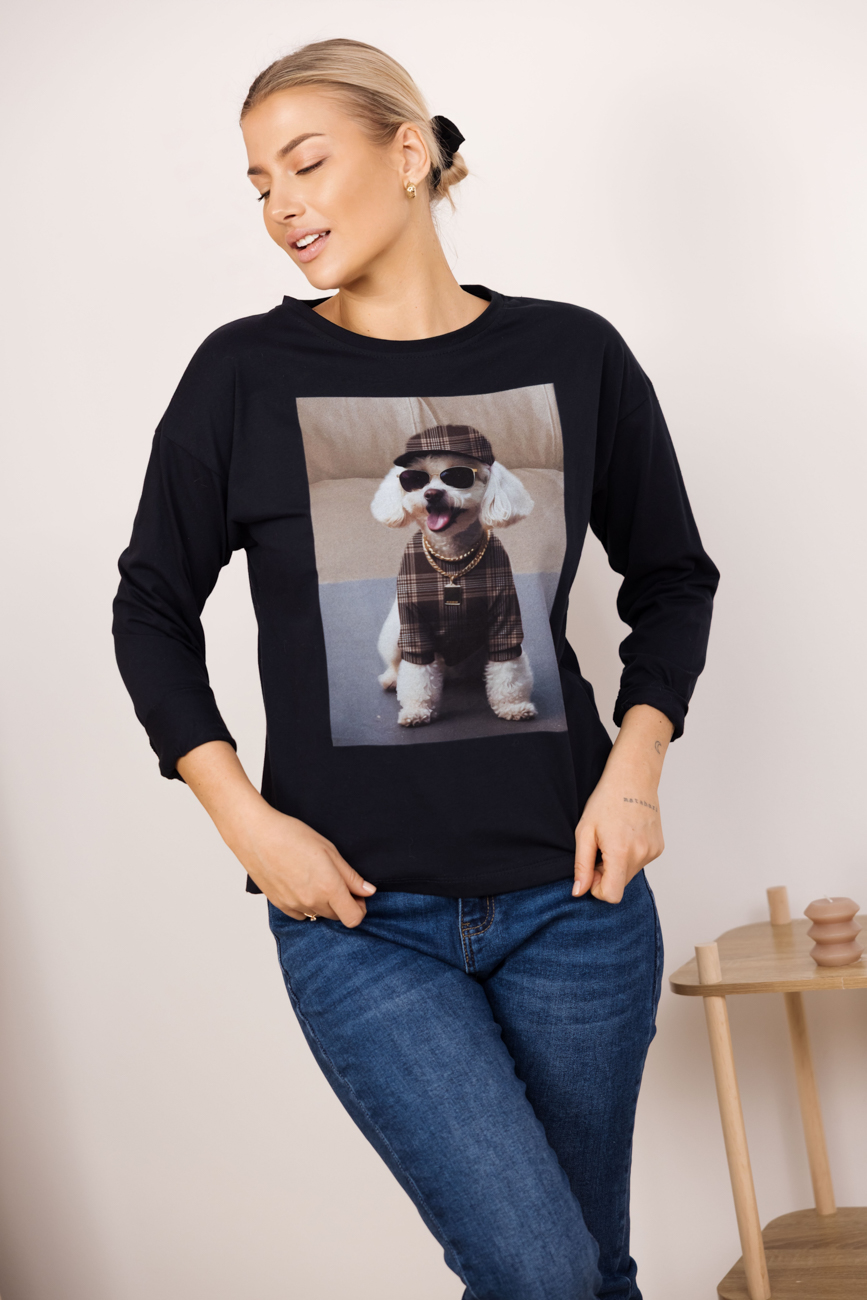 Bluzka Dog – Granat, UNI Bluzka Dog – Granat, UNI